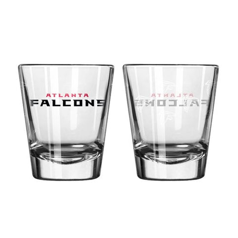 Atlanta Falcons Shot Glass - 2 Pack Satin Etch