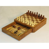 Chopra Backgammon and Chess Set with Drawer Design