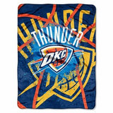 Officially Licensed NBA Oklahoma City Thunder Shadow Play Plush Raschel Throw Blanket, 60" x 80", Multi Color