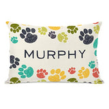 One Bella Casa Personalized Paws Murphy - Multi Lumbar Pillow by OBC 14 X 20