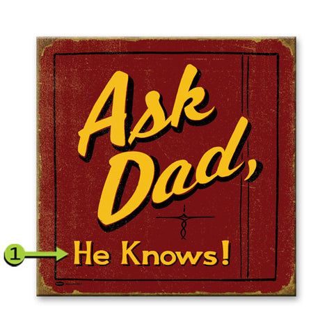 Ask Dad Wood 28x28