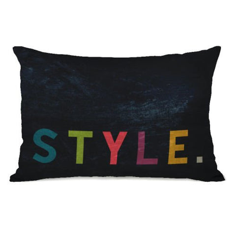One Bella Casa Style Letters - Multi Lumbar Pillow by OBC 14 X 20