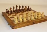 Folding Wood Chess Set, 14"
