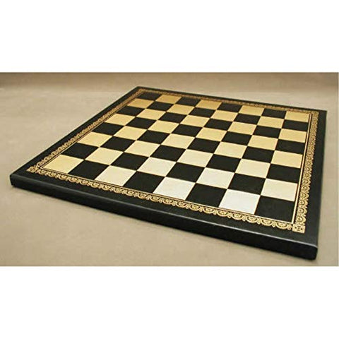 Worldwise Imports 201GN Faux Leather Chess Board, Black and Gold