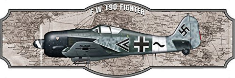 ArtFuzz Airplane FW 190 Fighter Laser Cut Out Sign by Steve McDonald 8x24