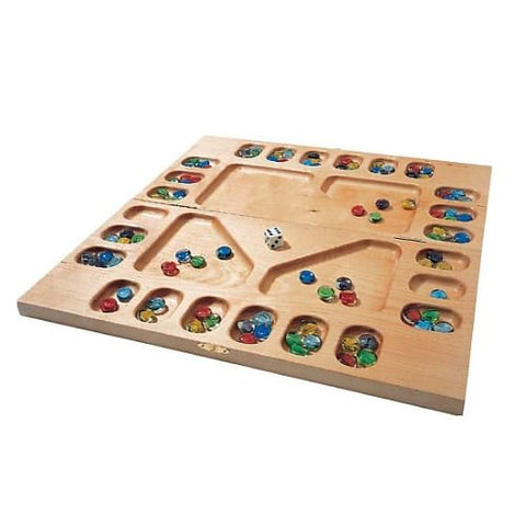 Square Root Games 0021 Four-Player Mancala in Natural Finish Solid Hardwood