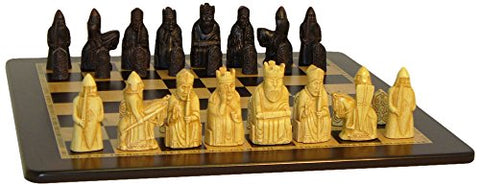 Isle of Lewis Ebony/Boardseye Board Chess Set