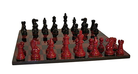 World Wise Black and Red Lacquer Classic Chess Set