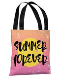 One Bella Casa 73725TT18P 18 in. Summer Forever Polyester Tote Bag44; Multi Color