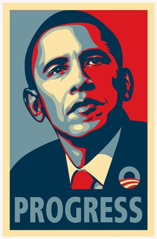 RARE Obama Campaign Poster - PROGRESS Movie Poster Print