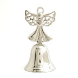 Set Of 4  Nickel Small Angel Bell