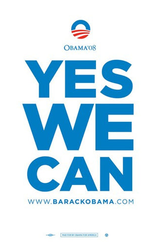 Barack Obama - (Yes We Can) Campaign Poster Movie Poster Print