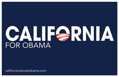 Barack Obama - (California for Obama) Campaign Poster Movie Poster Print
