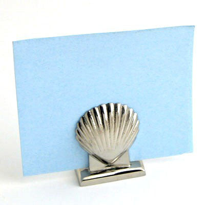 Set Of 6  Nickel Shell Place Card