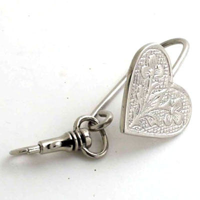 Set Of 6  Nickel Heart Key Finder