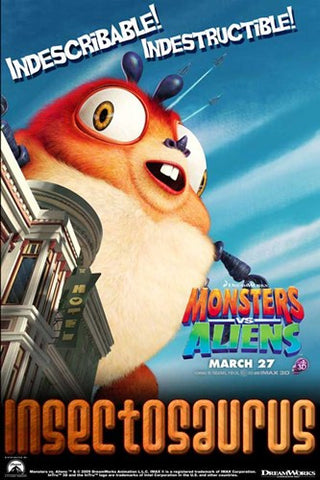 Monsters vs. Aliens, c.2009 - style F Movie Poster Print
