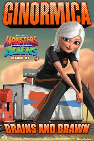 Monsters vs. Aliens, c.2009 - style J Movie Poster Print