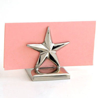 Set Of 6  Nickel Star Placecard