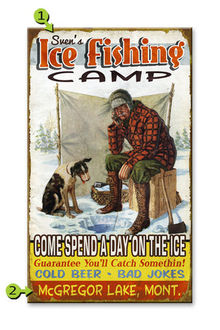 Ice Fishing Wood 23x39