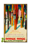 Colorful Skis Wood 18x30
