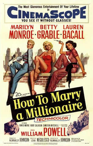 How to Marry a Millionaire, c.1953 - style C Movie Poster Print
