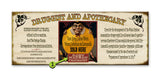 Apothecary Sign Wood 17x44