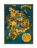 Map of Big Island Metal 17x23