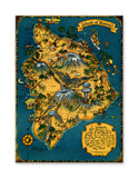 Map of Big Island Wood 23x31