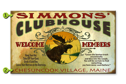 Clubhouse (Moose) Metal 23x39