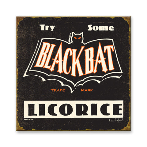 Black Bat Licorice Metal 28x28
