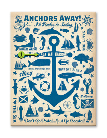 Anchors Away Metal 17x23