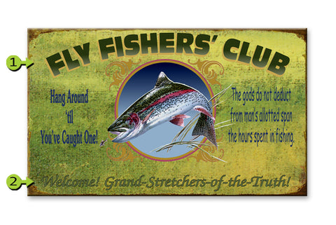 Fly Fisherman's Club Metal 28x48