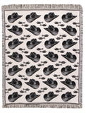 Hats N Spurs Two-Layer Throw In Black