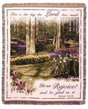 Simply Home This is the Lords Day Rejoice Deluxe Tapestry Throw Blanket Made in the USA