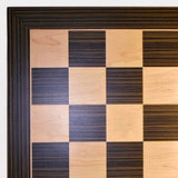 14" Ebony and Maple Veneer Chess Board