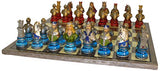Camelot Busts Acrylic Grey Briar Chess Set