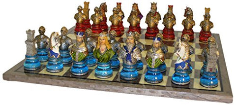 Camelot Busts Acrylic Grey Briar Chess Set
