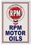 ArtFuzz RPM Chevron Motor Oil Reproduction Gas Station Metal Sign 18x30