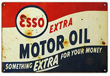 ArtFuzz ESSO Motor Oil Reproduction Garage Shop Man Cave Metal Sign 18x30