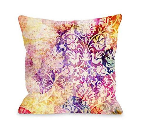 One Bella Casa Faded Vintage - Multi Throw Pillow by OBC 16 X 16