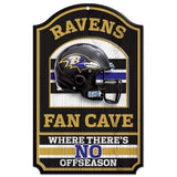 WinCraft NFL Baltimore Ravens 05284010 Wood Sign, 11" x 17", Black