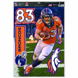 NFL Denver Broncos Wes Welker Multi-Use Decal Sheet, 11"x17", Team Color