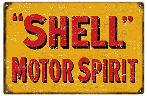 ArtFuzz Shell Motor Oil Reproduction Garage Shop Metal Sign 18x30