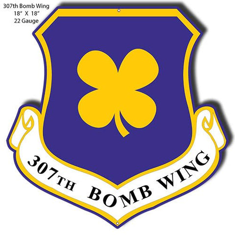 ArtFuzz 307th Bomb Wing Cut Out Metal Sign by Steve McDonald 16.5x17