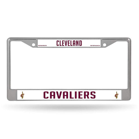Rico NBA Cavaliers Chrome Frame Sports Fan Automotive Accessories, Multicolor, One Size