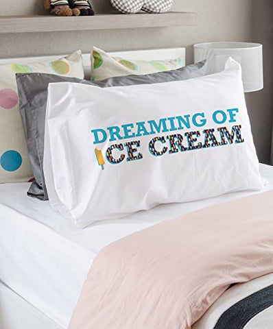 One Bella Casa Dreaming of Ice Cream - Multi Single Pillow Case by OBC 20 X 30