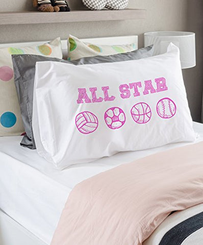 One Bella Casa All Star - Pink Single Pillow Case by OBC 20 X 30