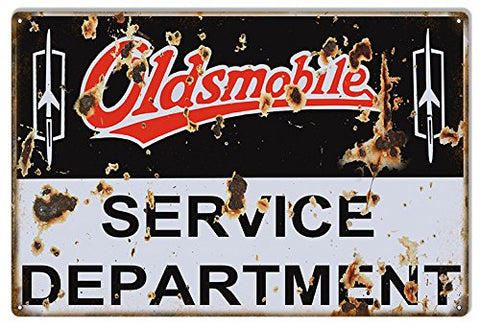 ArtFuzz Olsmobile Service Dept. Reproduction Garage Shop Metal Sign 18x30
