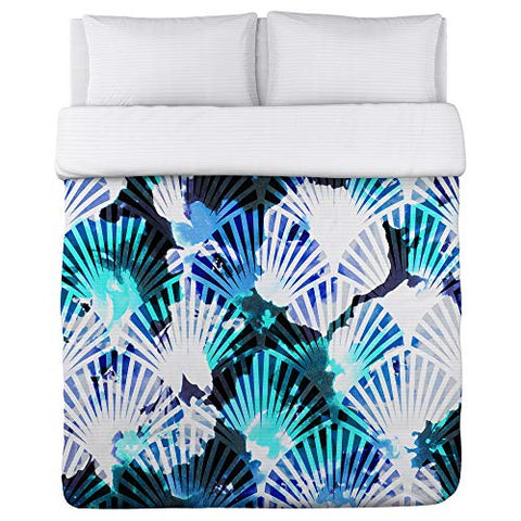 One Bella Casa Affirmation - Blue Duvet Cover by OBC 88 X 88