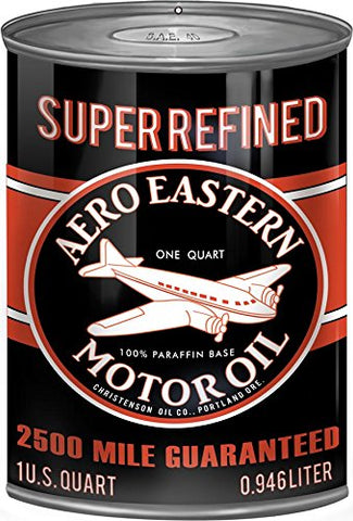 ArtFuzz Aero Eastern Gas Station Reproduction Motor Oil Can Metal Sign 12x18